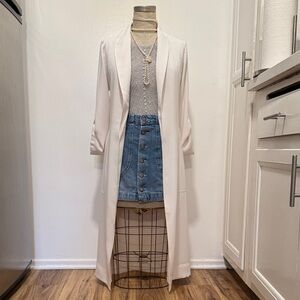 Aritzia White Trench Coat